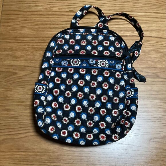 Vera Bradley Backpack – Black Floral Owl Print